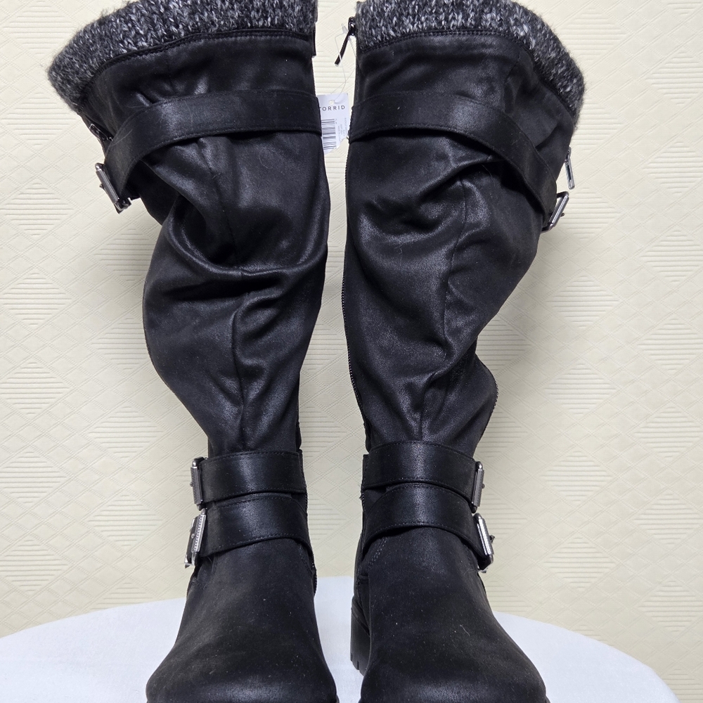 NWT Torrid Buckle Sweater Knee Boot Size-8WW - Picture 10 of 16